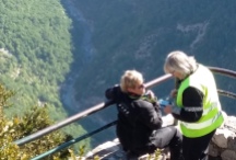 Gorges du Verdon: Ujuj, 600 meter rakt ner!